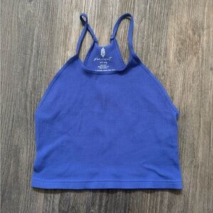 Free People Movement Ribbed Cropped Tank Top, Size M/L